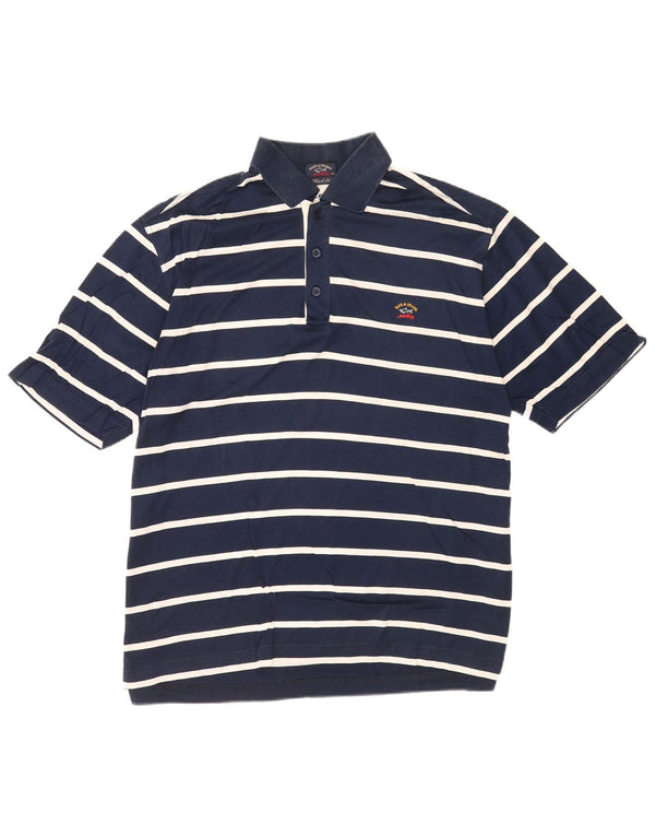 Polo da uomo Paul & Shark Yachting 2XL Cotone a righe blu navy