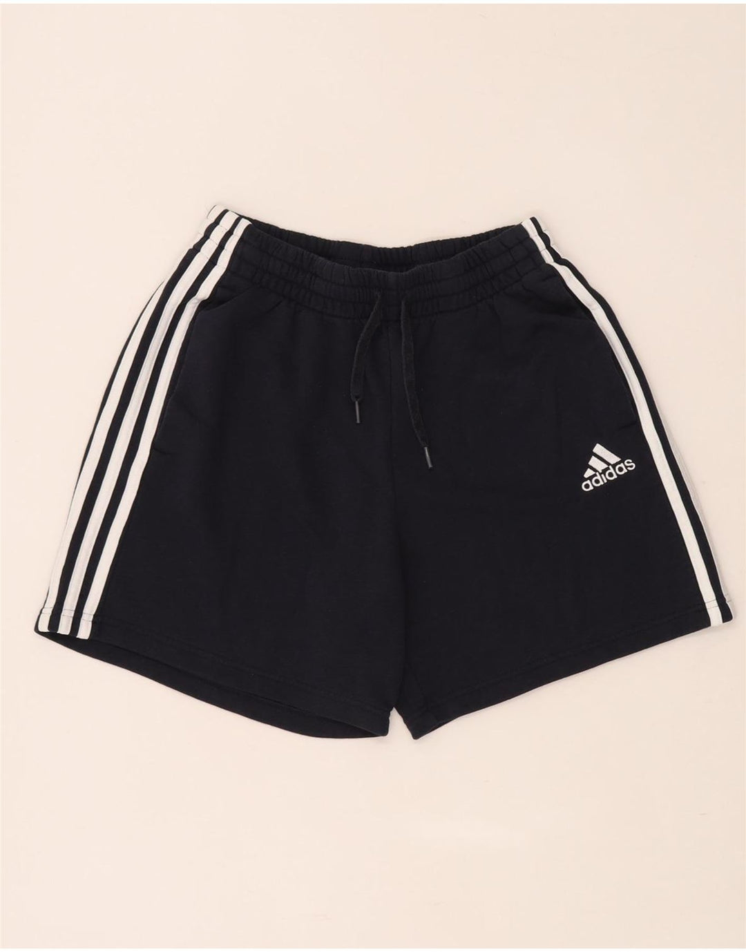 Pantaloncini sportivi da uomo Adidas medi in cotone blu navy