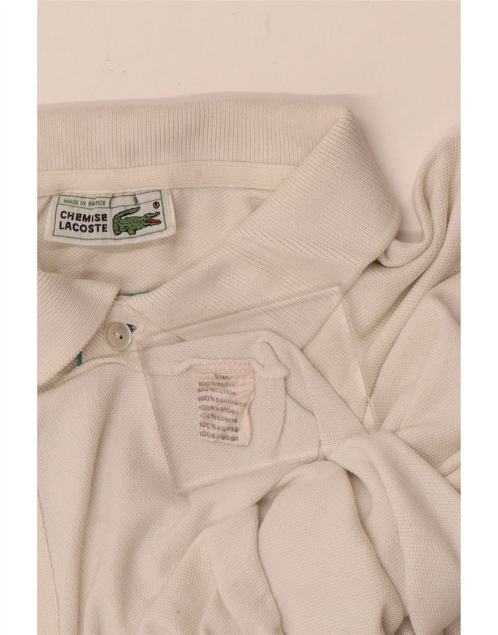 Polo da uomo Lacoste taglia 6 XL in cotone bianco