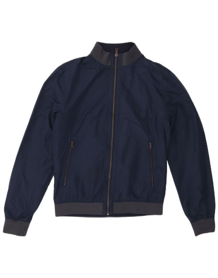Giubbotto bomber da uomo Zara UK 38 poliestere blu navy medio
