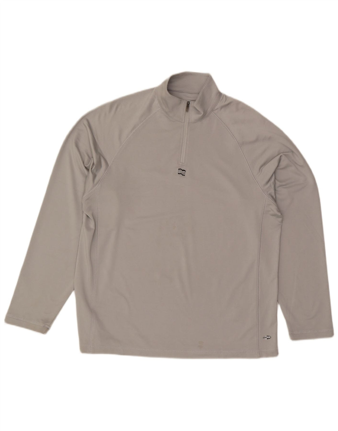 Adidas Uomo Climawarm Zip Collo Pullover Tuta Top Grande Poliestere Grigio