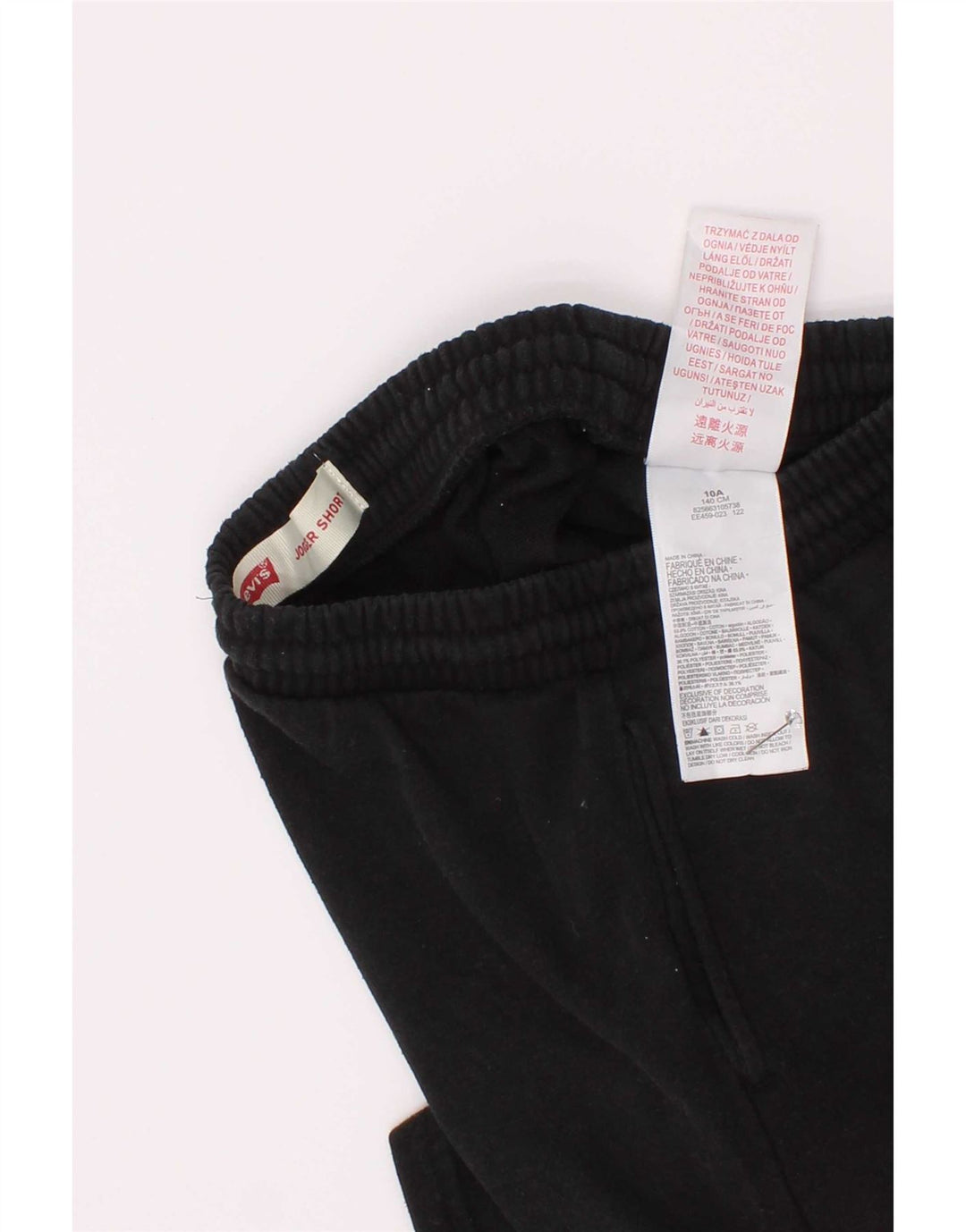 Pantaloncini sportivi grafici Levi's per ragazzi 9-10 anni in cotone nero