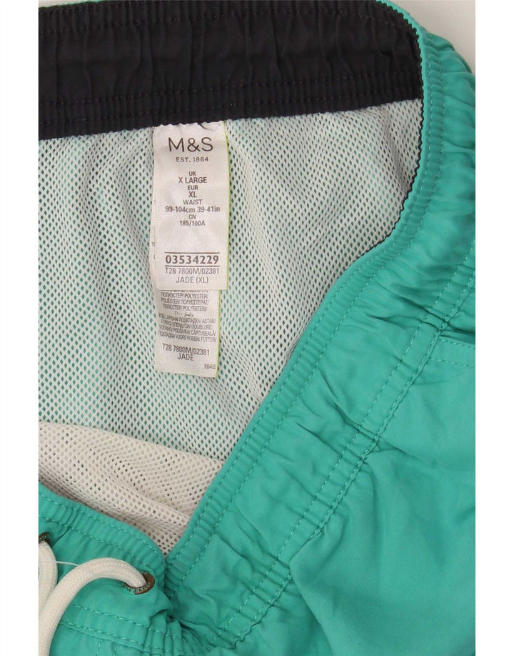 Pantaloncini da bagno da uomo Marks & Spencer XL verde poliestere