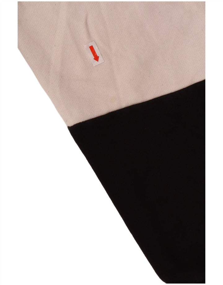 FILA Mens Graphic Sweatshirt Jumper Medium Black Colourblock Cotton