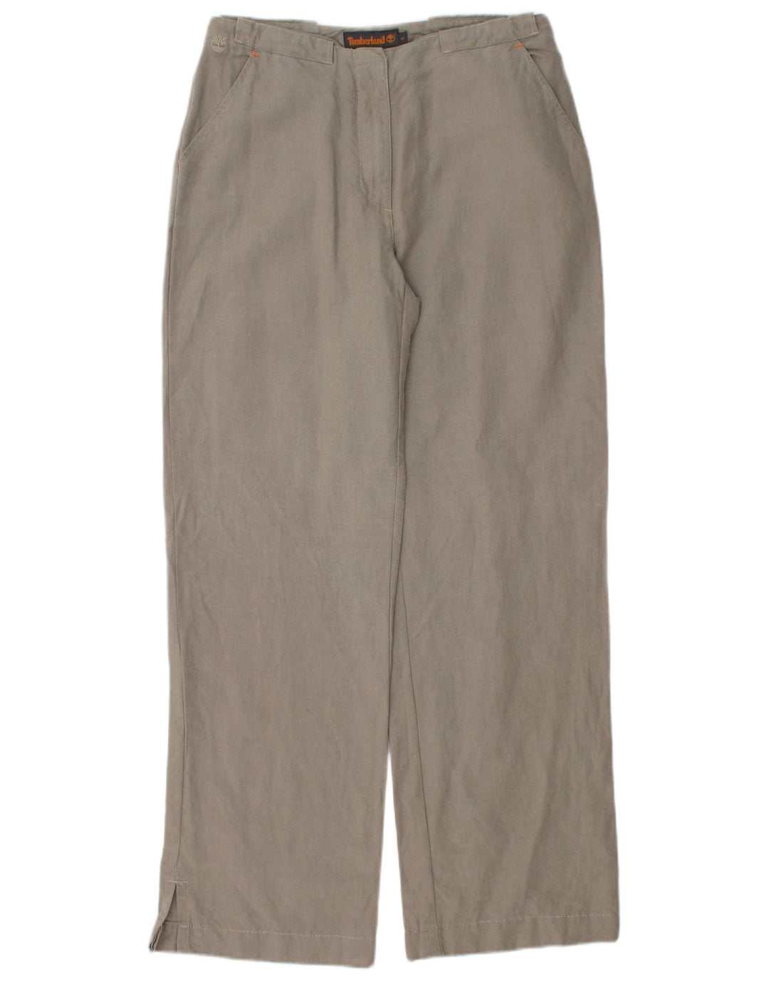 Pantaloni chino dritti da donna Timberland US 6 medi W28 L30 cotone grigio