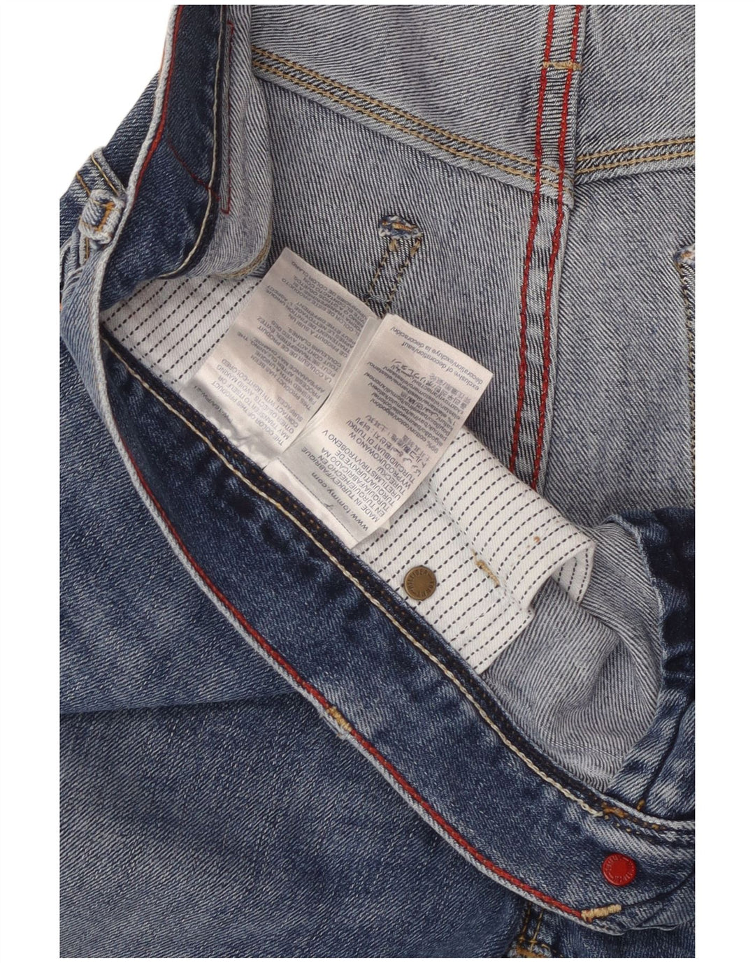 TOMMY HILFIGER Jeans slim da uomo Bleecker W33 L34 cotone blu