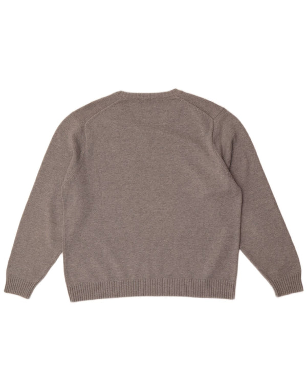 Maglione da uomo Marks & Spencer con scollo a V blu Harbour UK 41/43 Large Grigio