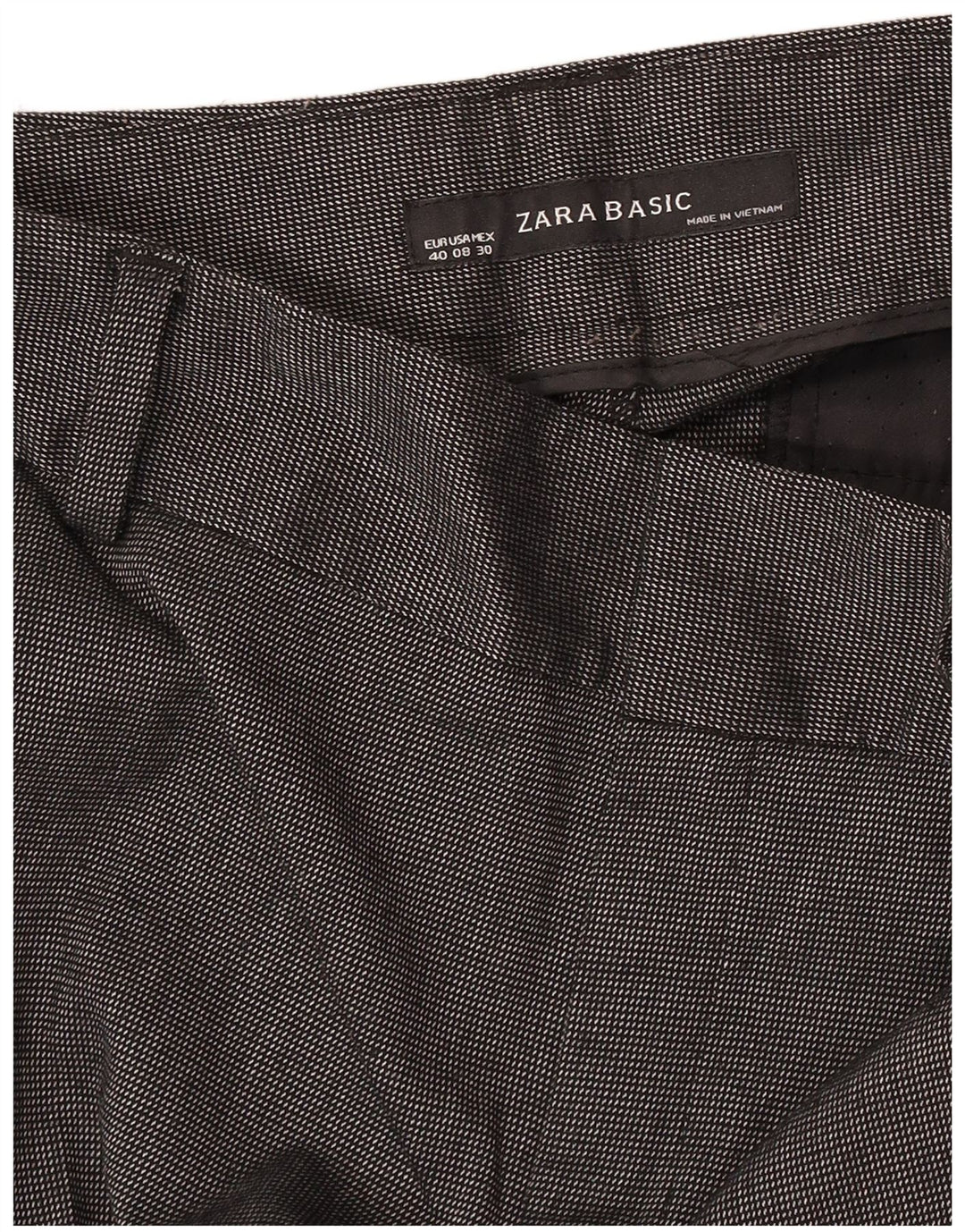 Pantaloni chino bootcut da donna Zara EU 40 medi W30 L32 grigio maculato