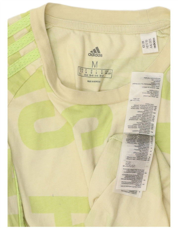 Abito T-shirt grafica da donna ADIDAS UK 12/14 Cotone verde medio