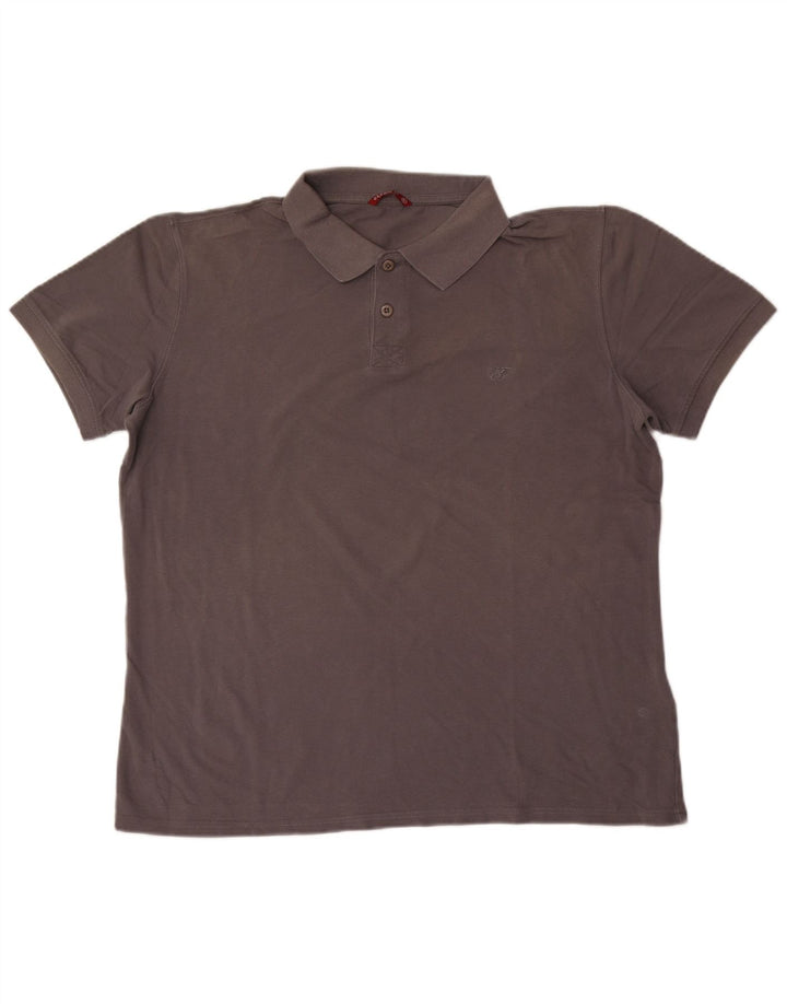 Polo Carrera da uomo XL in cotone grigio