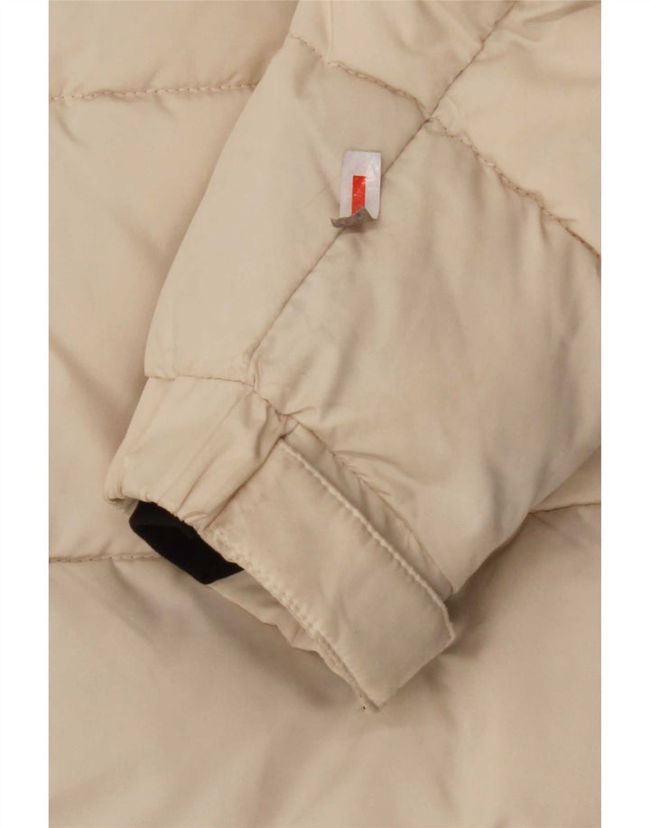 Cappotto imbottito con cappuccio da donna KHUJO UK 10 piccolo in poliestere bianco sporco