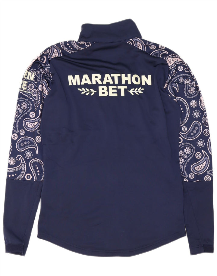Giacca da ginnastica grafica da uomo Puma piccola in poliestere Paisley blu navy
