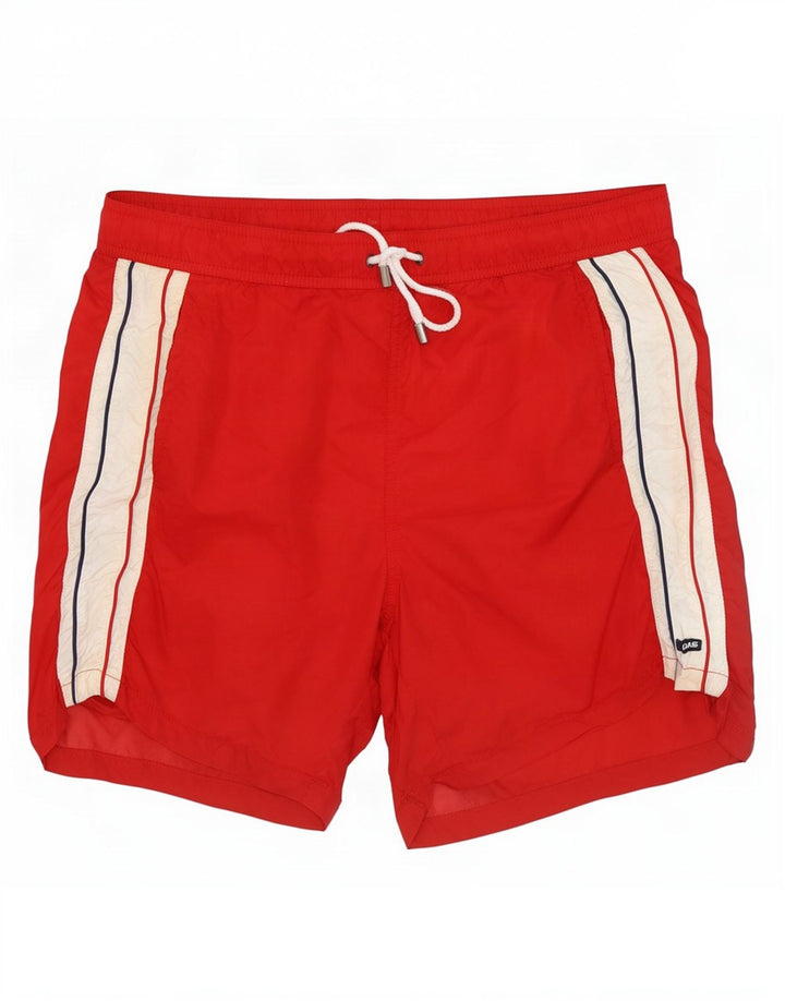 Pantaloncini da bagno da uomo Gas in poliammide color block rosso medio
