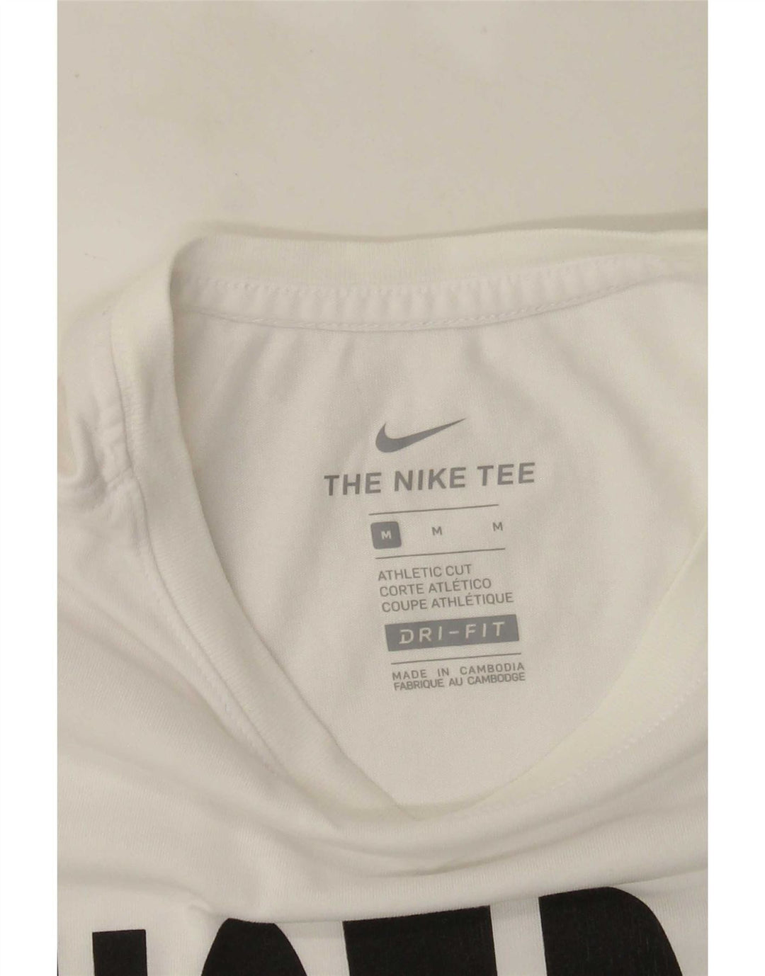 T-shirt grafica NIKE Dri Fit da uomo, colore bianco medio
