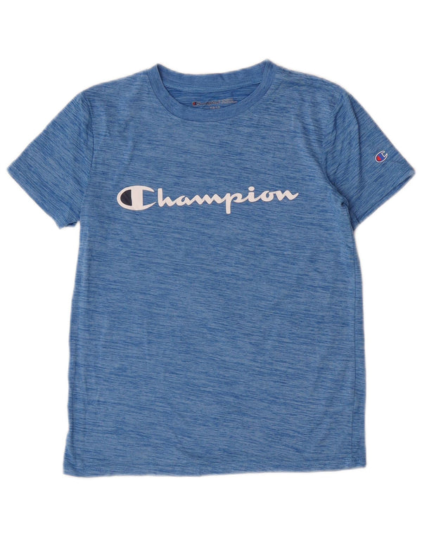T-shirt grafica Champion da bambino, 10-11 anni, in poliestere chiazzato blu