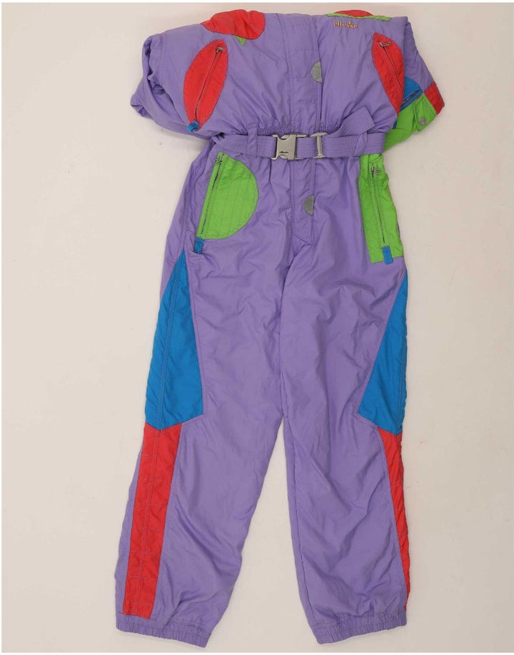 Tuta da sci da donna Ellesse IT 44 Poliestere color block viola medio