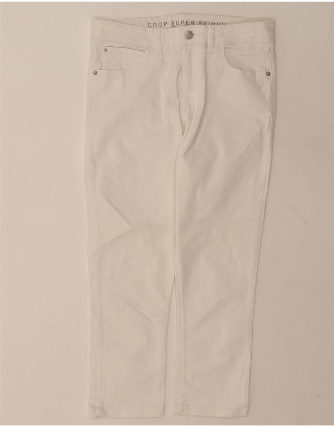 Jeans corti da donna Marks & Spencer UK 12 medio W30 L21 bianco