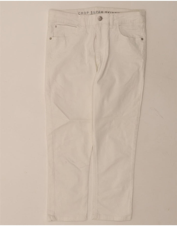 Jeans corti da donna Marks & Spencer UK 12 medio W30 L21 bianco
