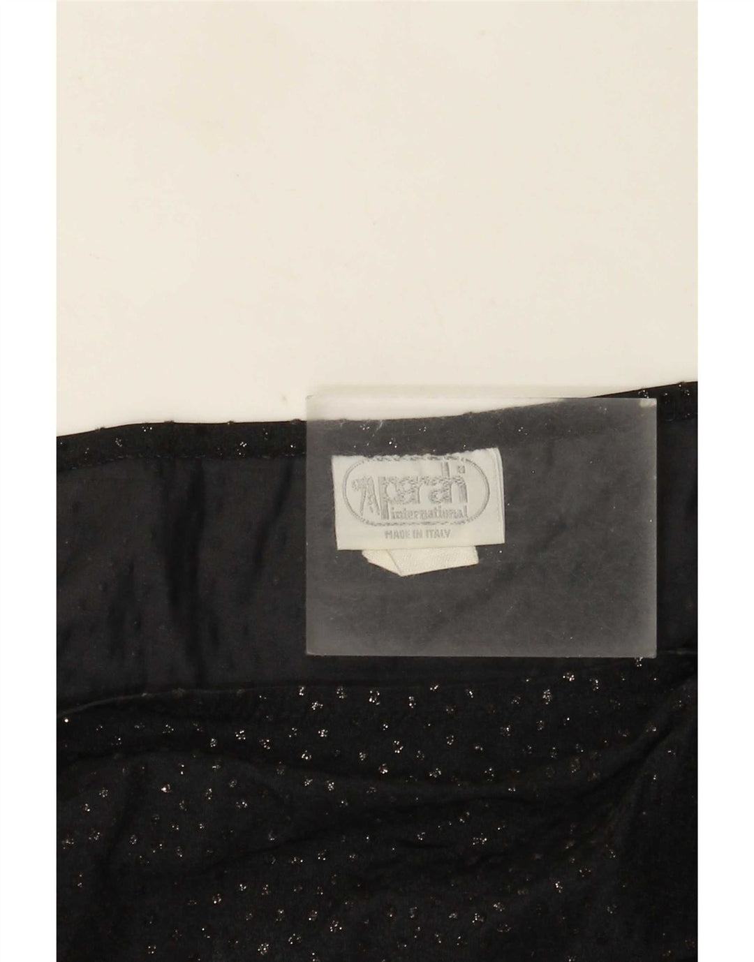 Gonna asimmetrica trasparente da donna Parah media W28 nera in poliammide