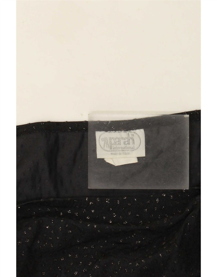 Gonna asimmetrica trasparente da donna Parah media W28 nera in poliammide