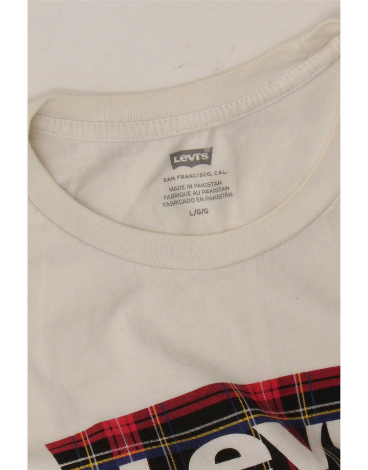 T-shirt grafica da uomo Levi's Top grande bianco sporco