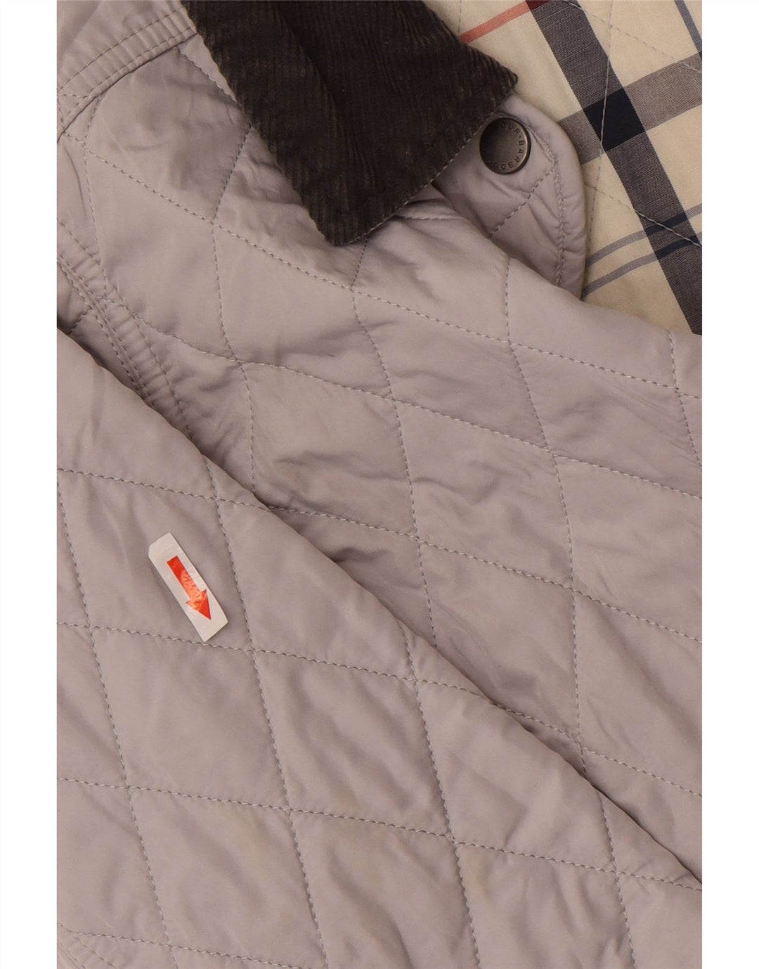 Giacca trapuntata da donna Barbour UK 8 Small Poliestere color block grigio