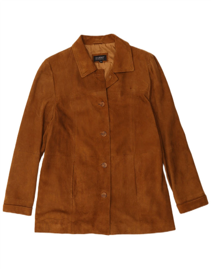 Giacca in pelle scamosciata da donna Zarro IT 44 in pelle marrone medio