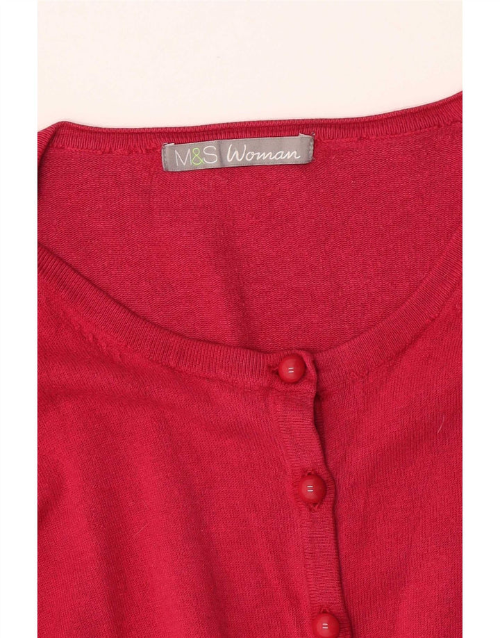 Maglione cardigan da donna Marks & Spencer UK 12 Rosa medio