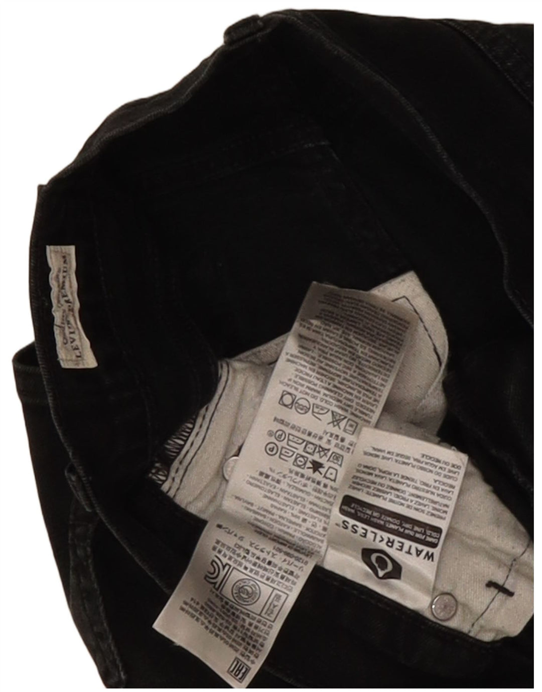 Jeans dritti da uomo Levi's W30 L30 cotone nero