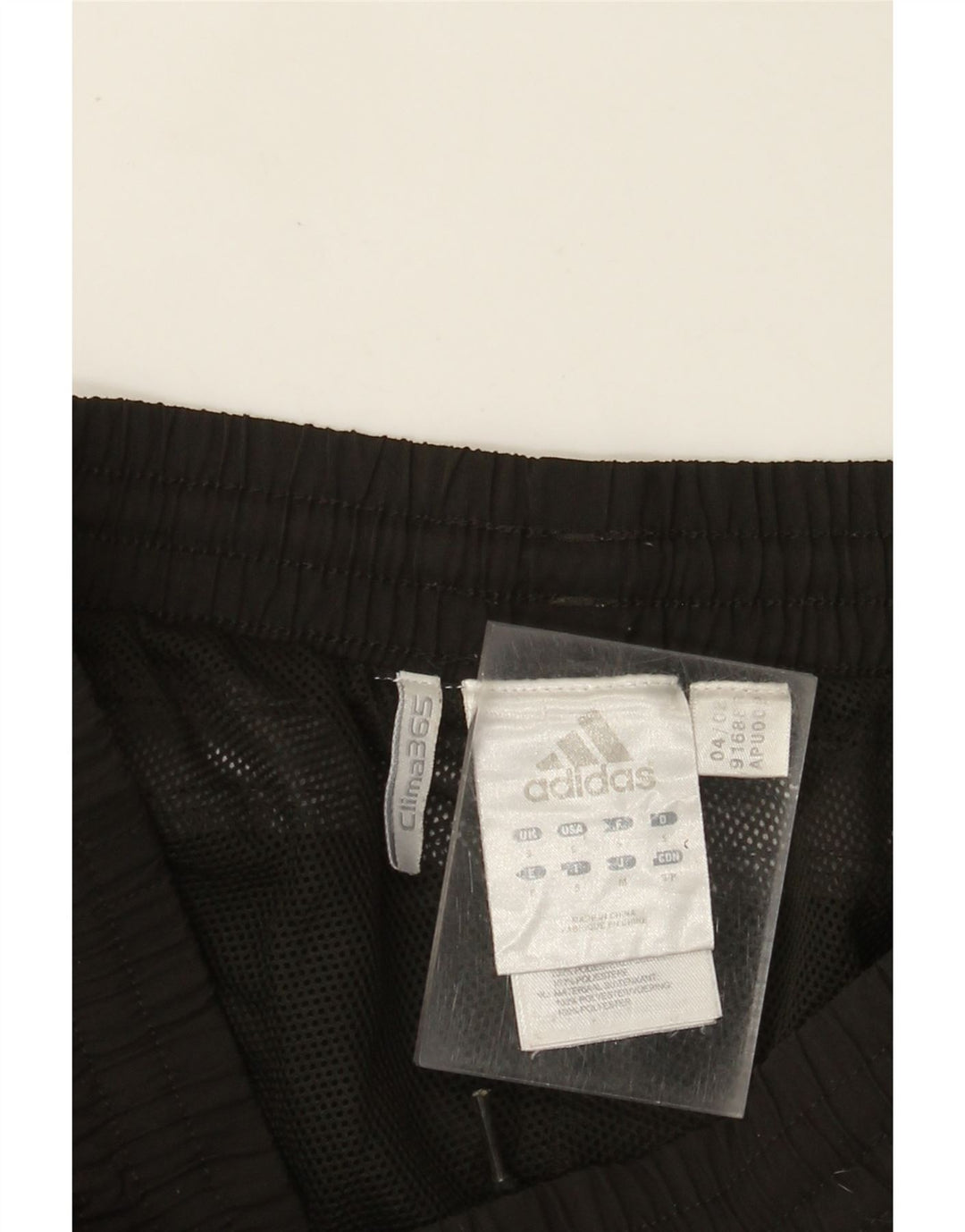 Pantaloncini sportivi Adidas Clima 365 da uomo piccoli in poliestere color block nero