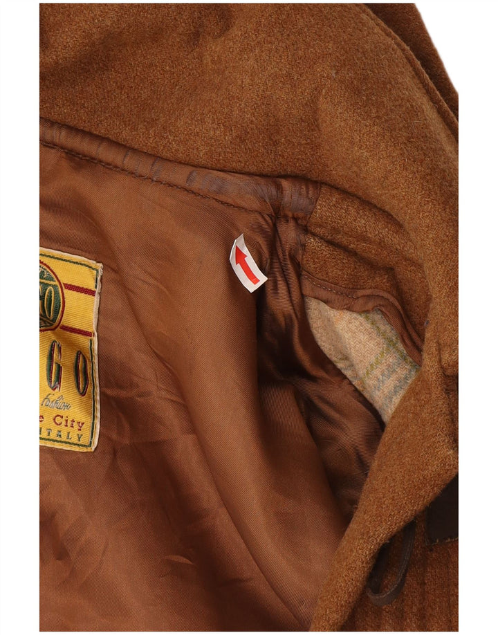 Montgomery con cappuccio da uomo Exigo UK 42 XL lana marrone