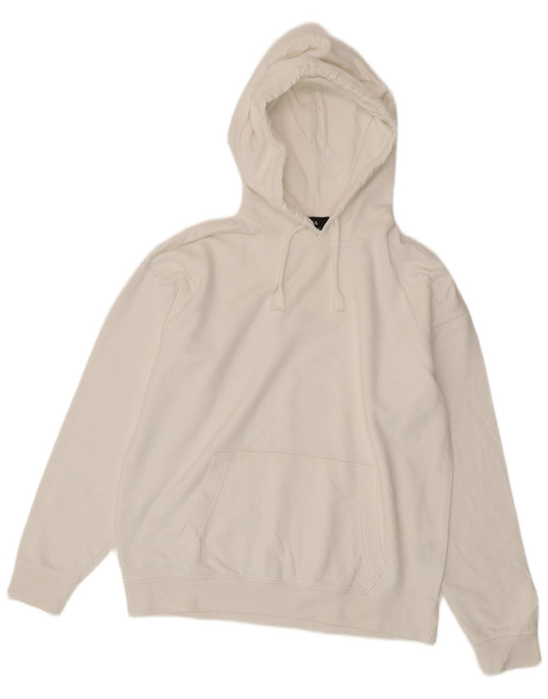 Maglione con cappuccio dalla vestibilità comoda C&A da uomo, piccolo, in cotone bianco