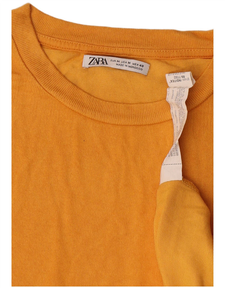 T-shirt Zara Uomo Top Media Giallo in viscosa