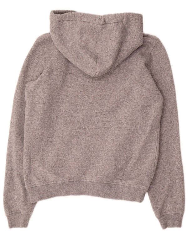Maglione con cappuccio oversize grafico da donna Jack Wills UK 8 piccolo cotone grigio