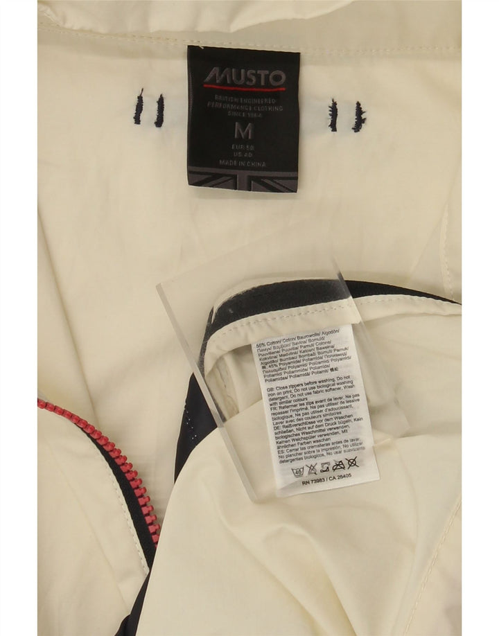 Giacca da ginnastica da uomo con grafica pullover Musto, color block bianco medio