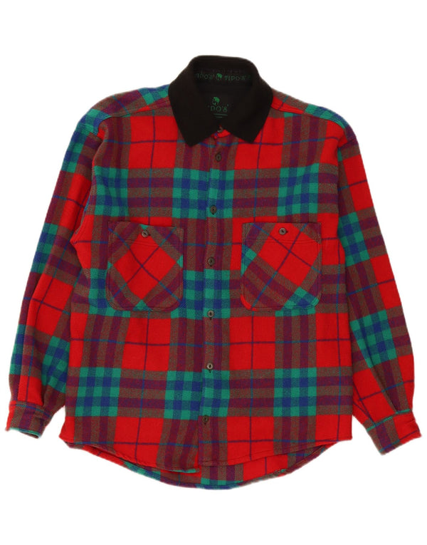 Camicia da uomo in flanella Tipo' S in lana a quadri rossi piccoli