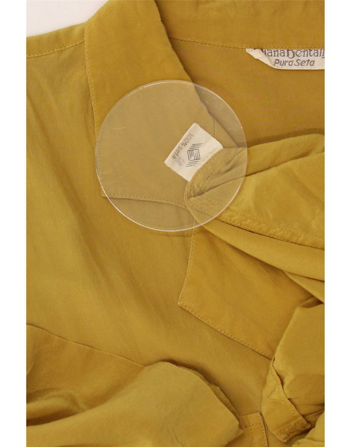 Abito a trapezio da donna di Diana Bentall IT 50 XL in seta gialla