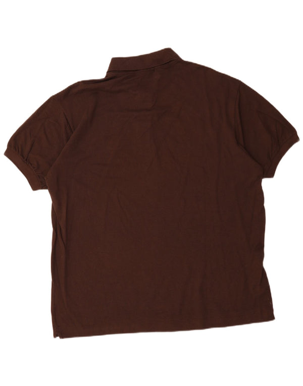Lacoste Mens Classic Fit Polo Shirt Size 7 2XL Brown Cotton