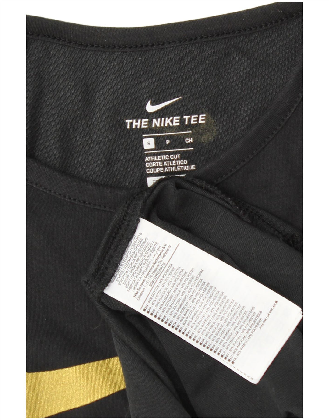 Canotta grafica Nike da uomo con taglio atletico, piccola, in cotone nero