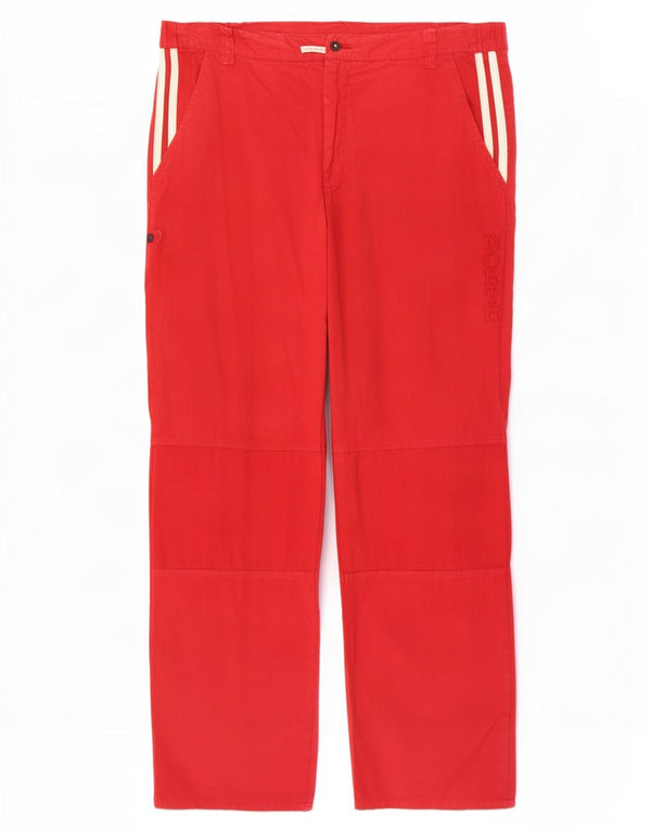 North Sails Mens Straight Chino Trousers IT 52 XL W36 L33 Red Cotton