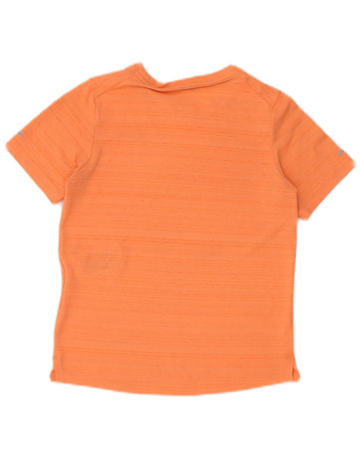 T-shirt Nike da bambino Dri Fit, 8-9 anni, piccola, in poliestere a righe arancioni