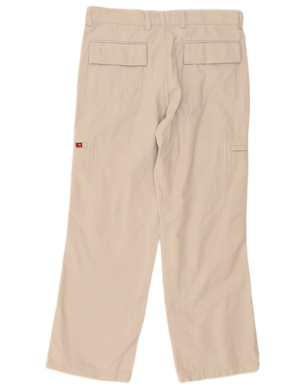 Pantaloni cargo dritti da donna Diadora IT 48 XL W32 L28 Cotone Beige