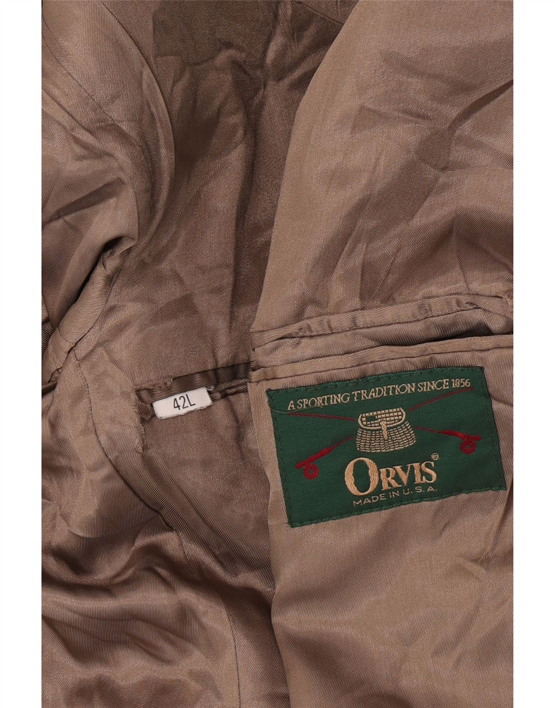 Giacca blazer da uomo in velluto a coste a 2 bottoni Orvis UK 42 XL Beige