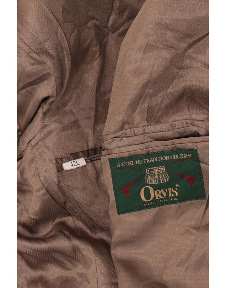 Giacca blazer da uomo in velluto a coste a 2 bottoni Orvis UK 42 XL Beige