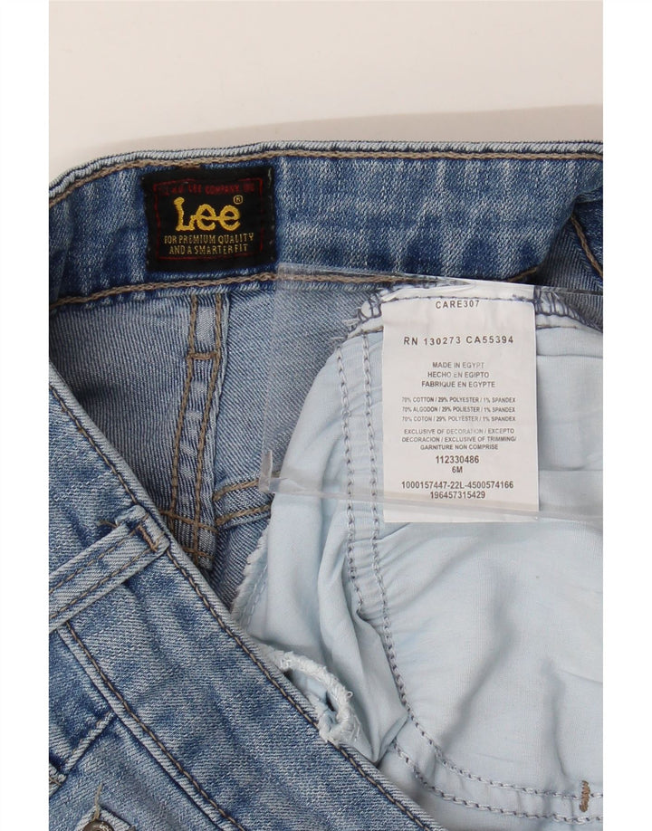 Pantaloncini di jeans da donna Lee US 6 medi W28 cotone blu