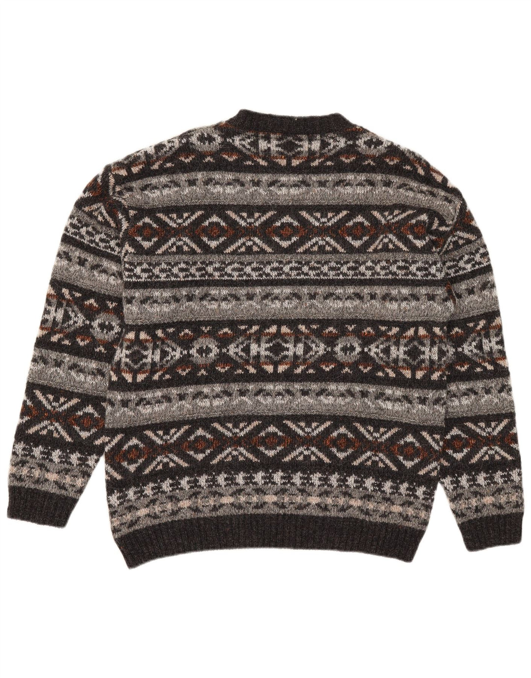 Maglione maglione girocollo da uomo vintage medio multicolore Fair Isle