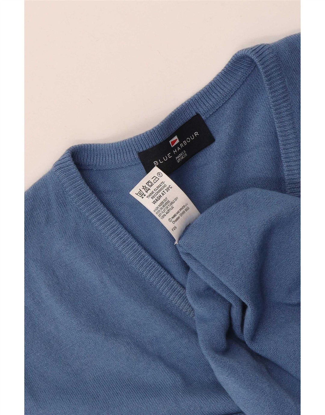 Marks & Spencer Canotta da uomo blu Harbour Vest grande in acrilico