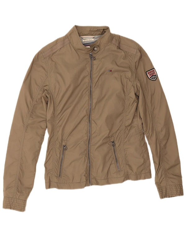 Giacca antipioggia da donna Tommy Hilfiger UK 10 piccola nylon beige