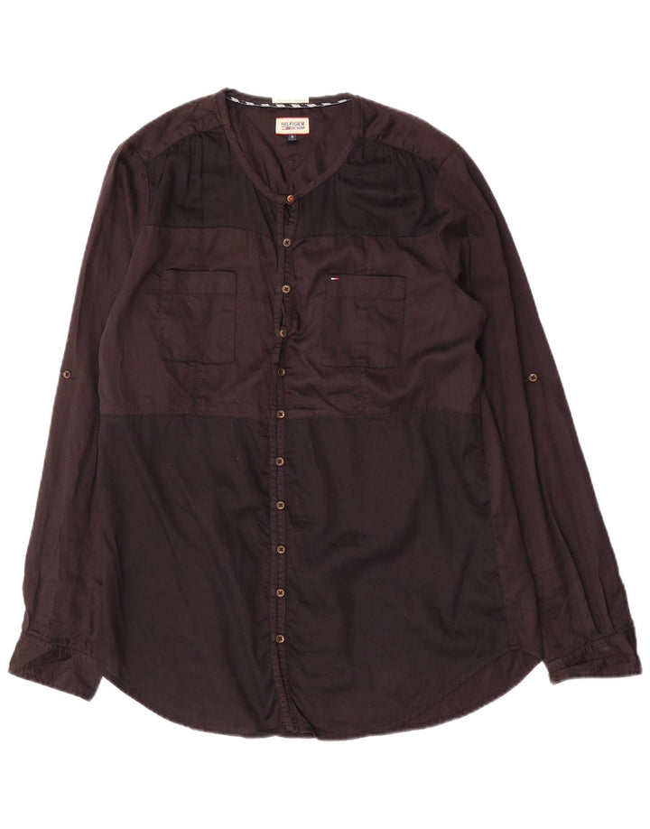 Camicia oversize da donna Tommy Hilfiger UK 10 piccola in cotone nero