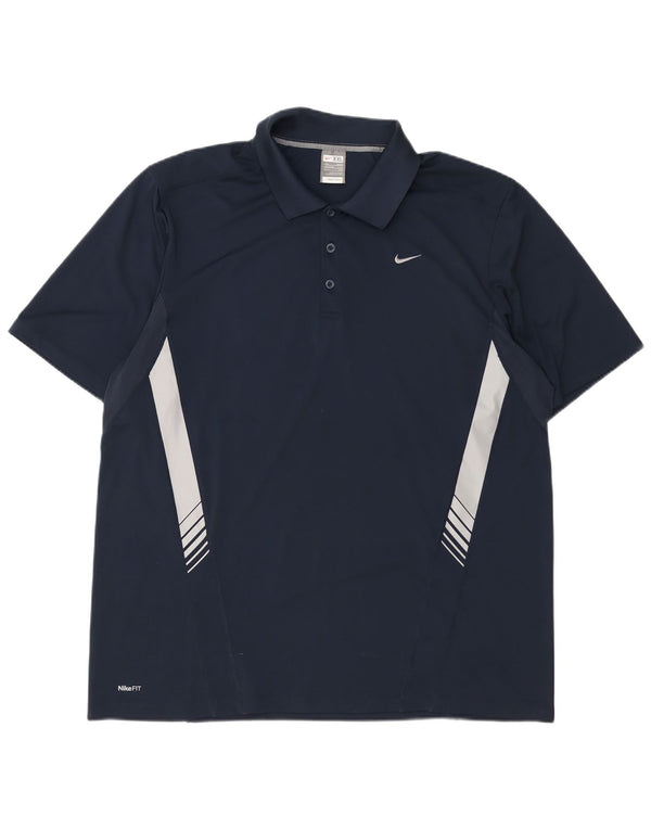 Polo Nike da uomo UK 47/48 2XL Poliestere color block blu navy